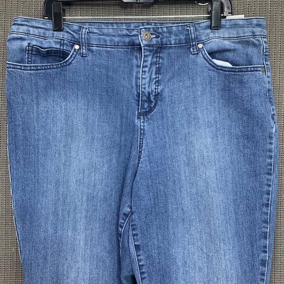 Bandolino Mandie Womens Size 16 Blue Denim High-Rise Straight Leg Jeans - Picture 3 of 10